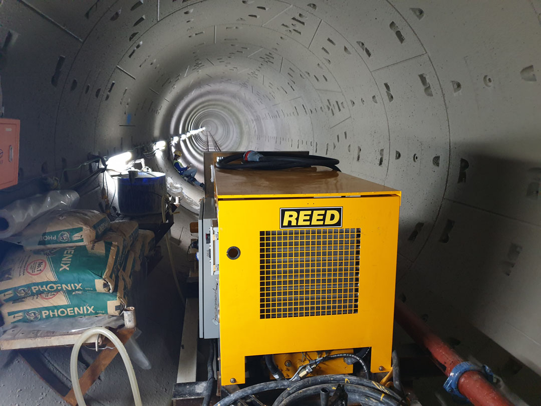 REED Underground Tunnel Fibre Concrete Casting Project